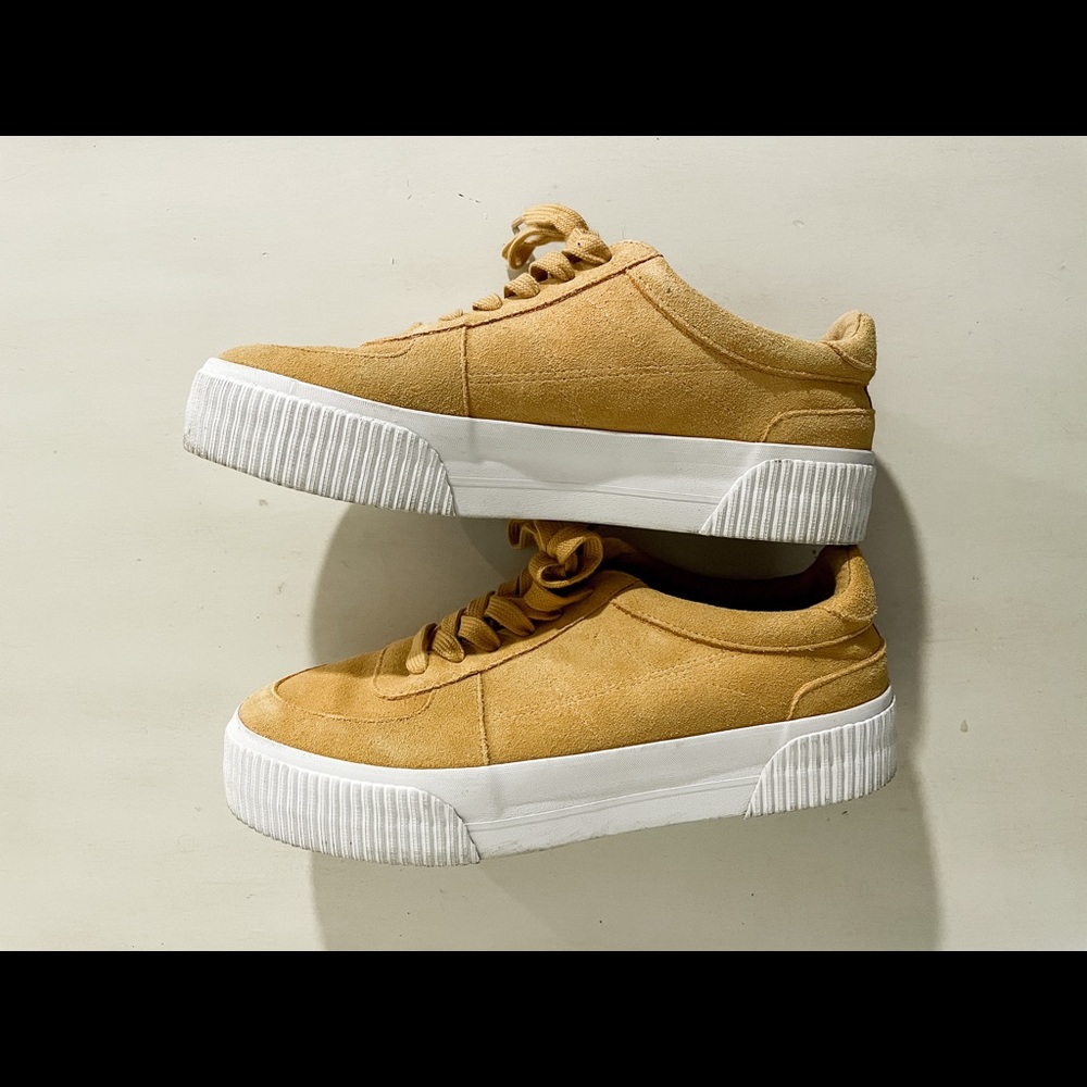 Asos Chunky Yellow Suede Sneakers 10